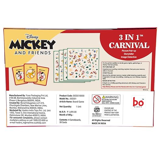 Borad| Mickey and Friends 3 in Carnival Board & Card Game