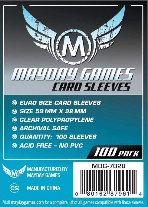 MAYDAY GAMES | Card Sleeves - Euro (100 PACK)