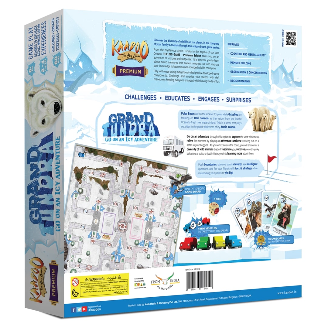 KAADOO | Grand Tundra: Arctic Circle Wildlife Safari Adventure Board Game
