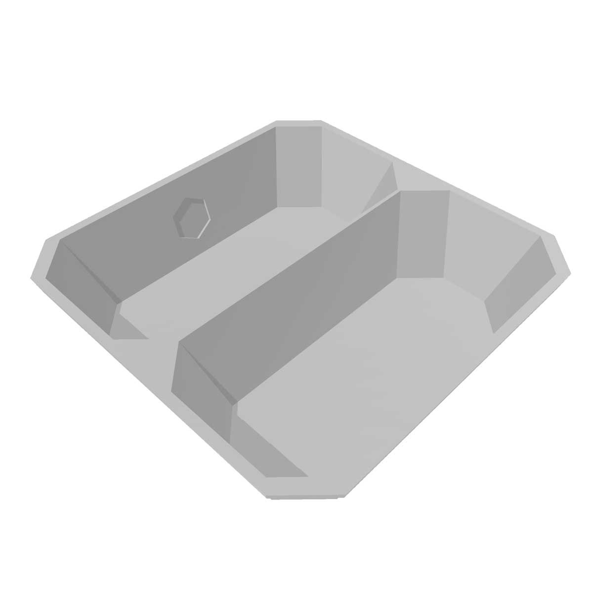 OCTA TRAY - 2 OCTAGONAL PARTITIONS