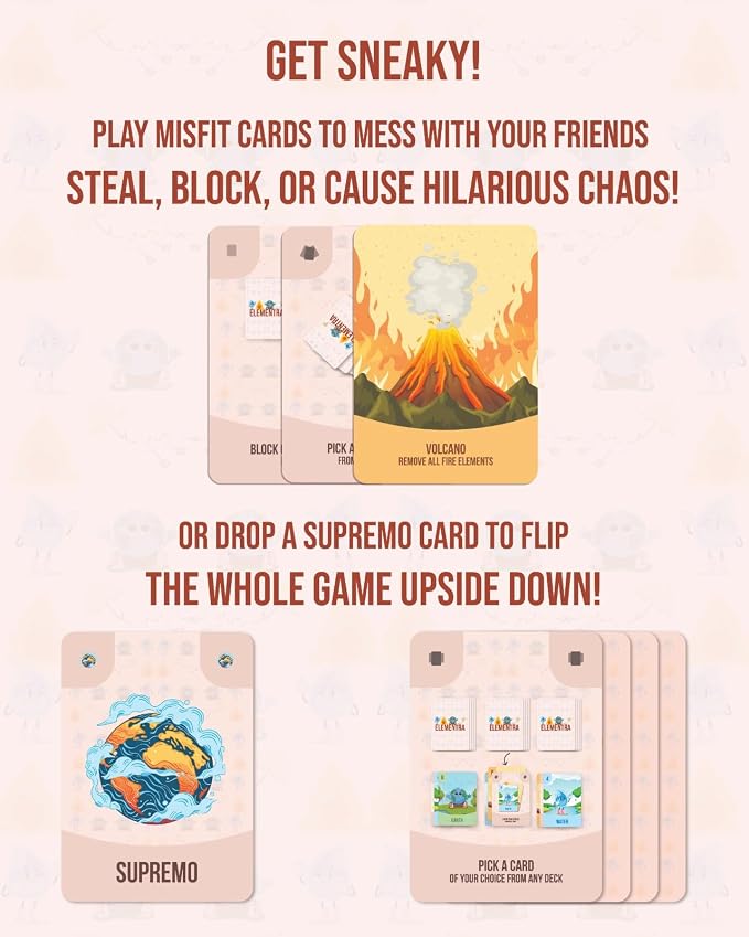 Gamefinity Studios | Elementra Card Game - Fast Family Party Game