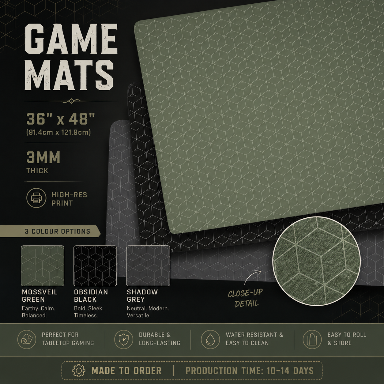 PREMIUM GAMING MAT | 36 X 48 inches | 3mm thick