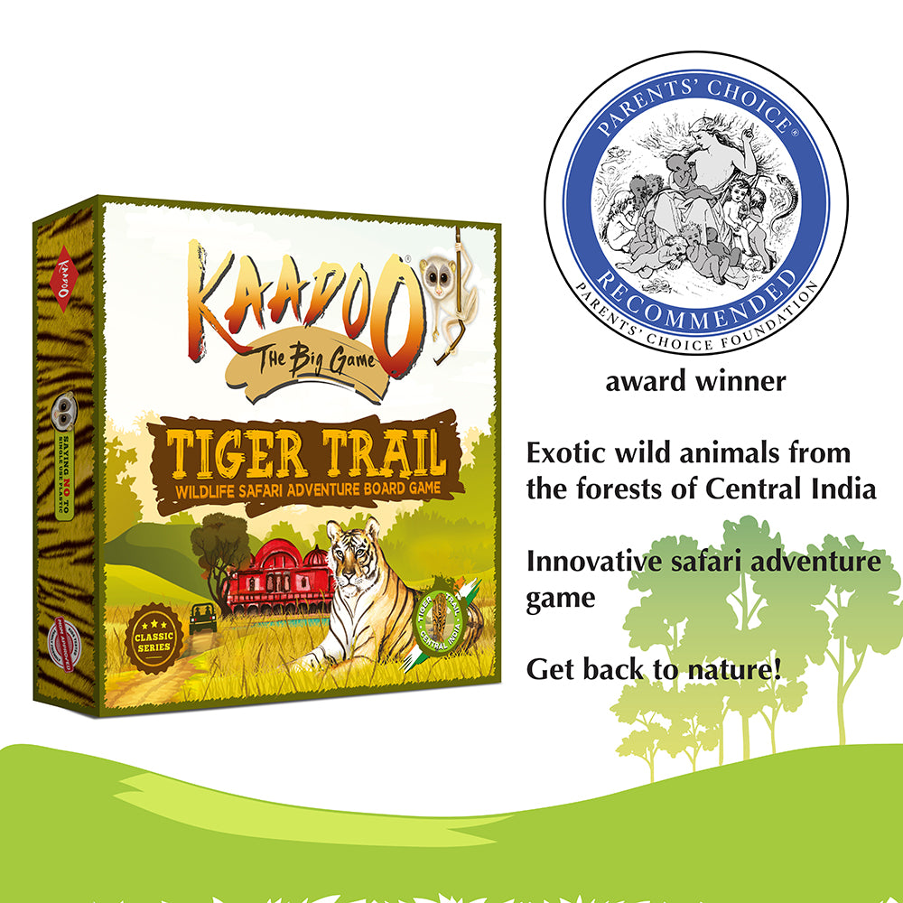 KAADOO | Tiger Trail: Educational Adventure Safari Board Game